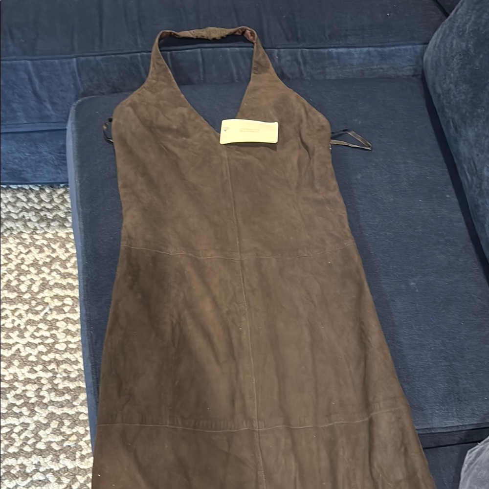 Armani Exchange Brown Halter Sheath Dress